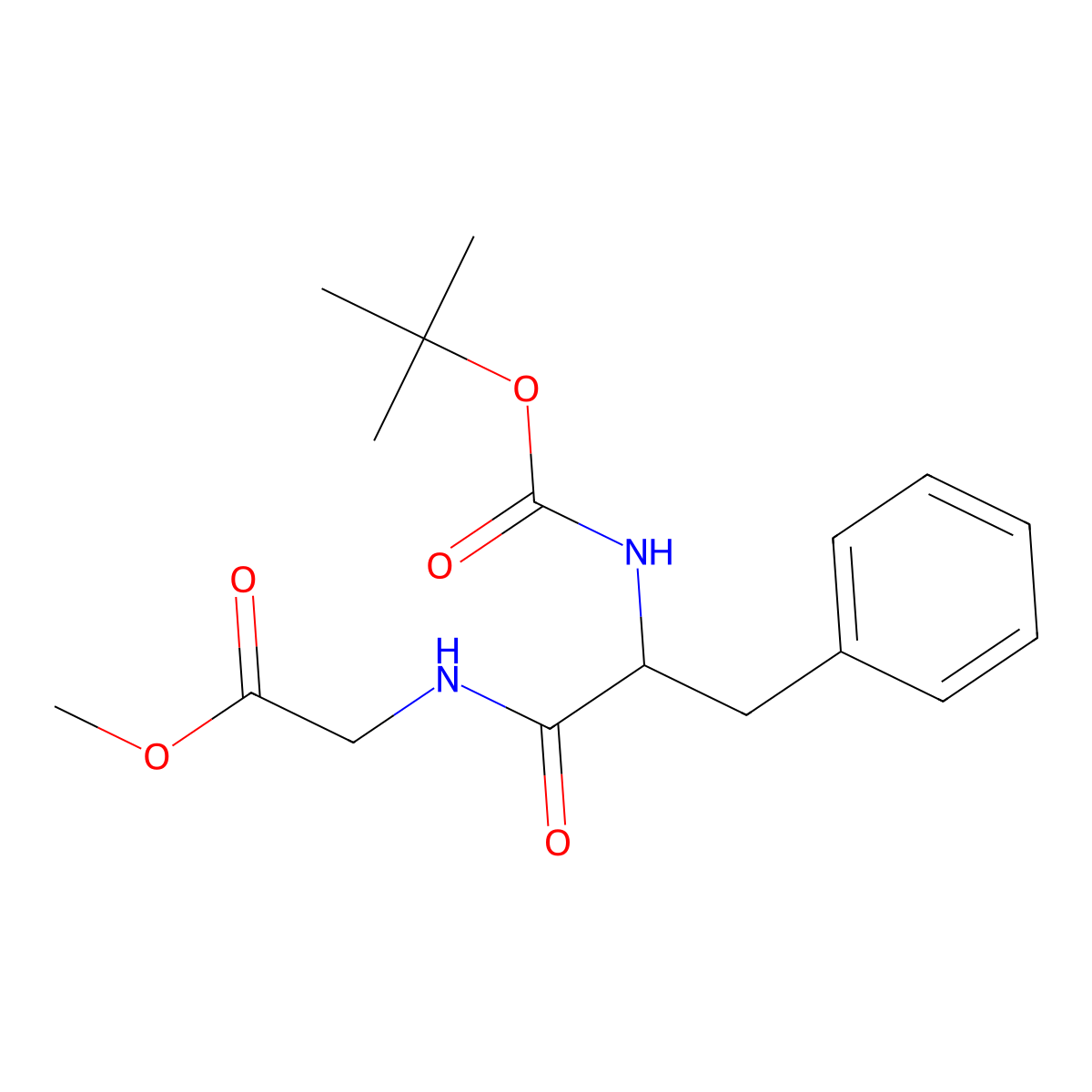 Methyl 2-(2-{[(tert-butoxy)carbonyl]amino}-3-phenylpropanamido)acetate molecular structure, CAS 106572-02-5