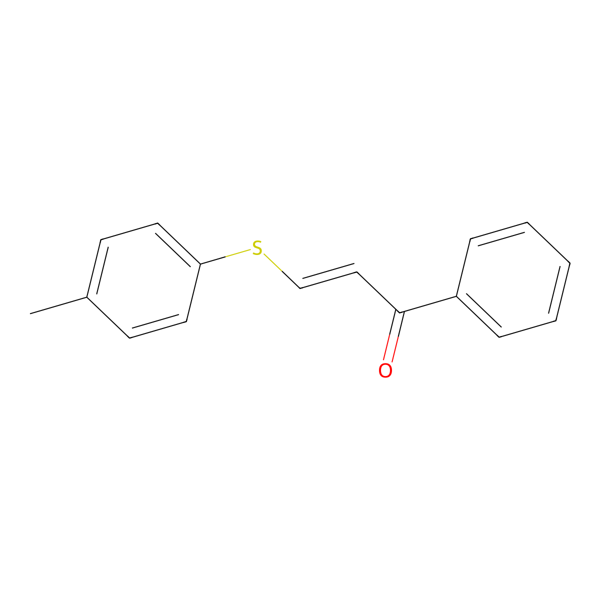 3-[(4-Methylphenyl)sulfanyl]-1-phenylprop-2-en-1-one molecular structure, CAS 106576-42-5