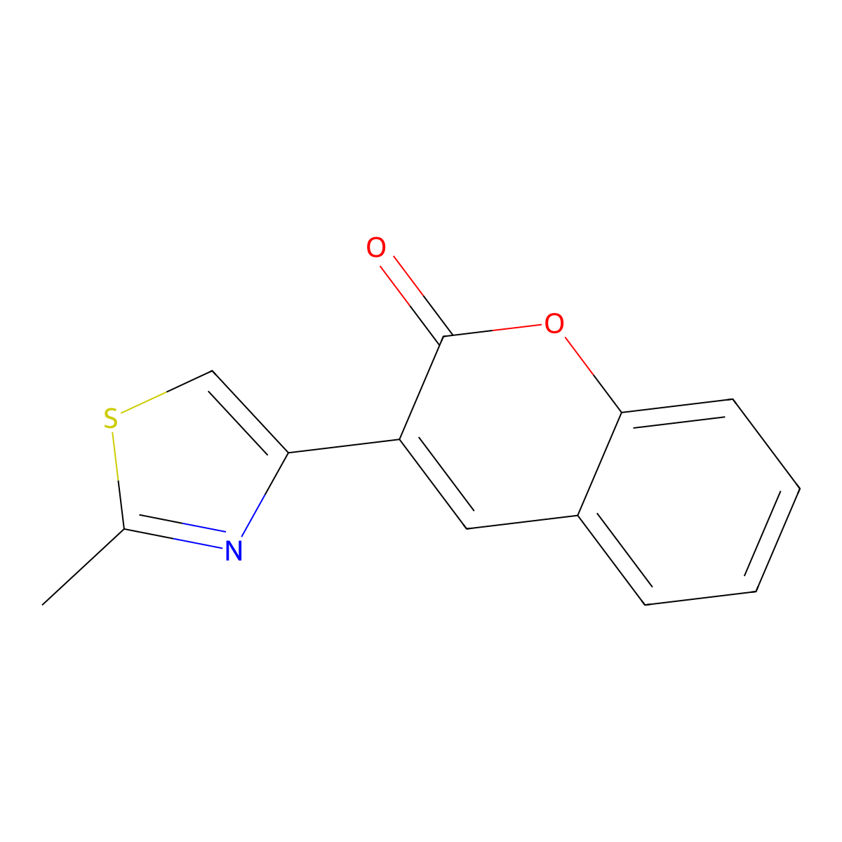 3-(2-Methyl-1,3-thiazol-4-yl)-2H-chromen-2-one molecular structure, CAS 106578-02-3
