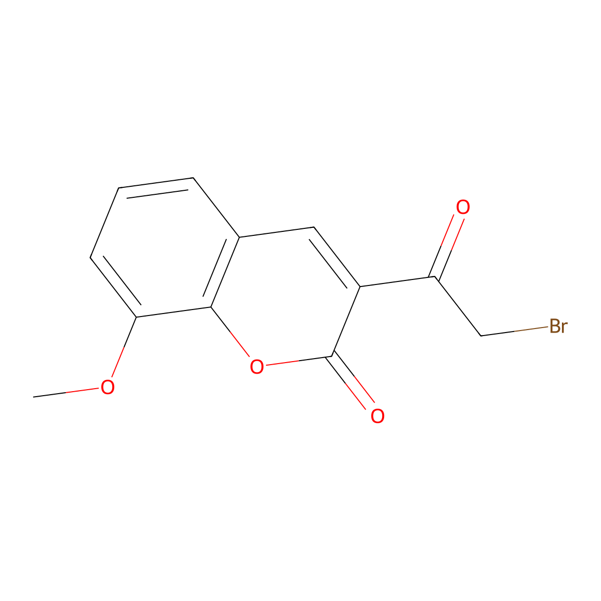 3-(Bromoacetyl)-8-methoxy-2H-1-benzopyran-2-one molecular structure, CAS 106578-18-1
