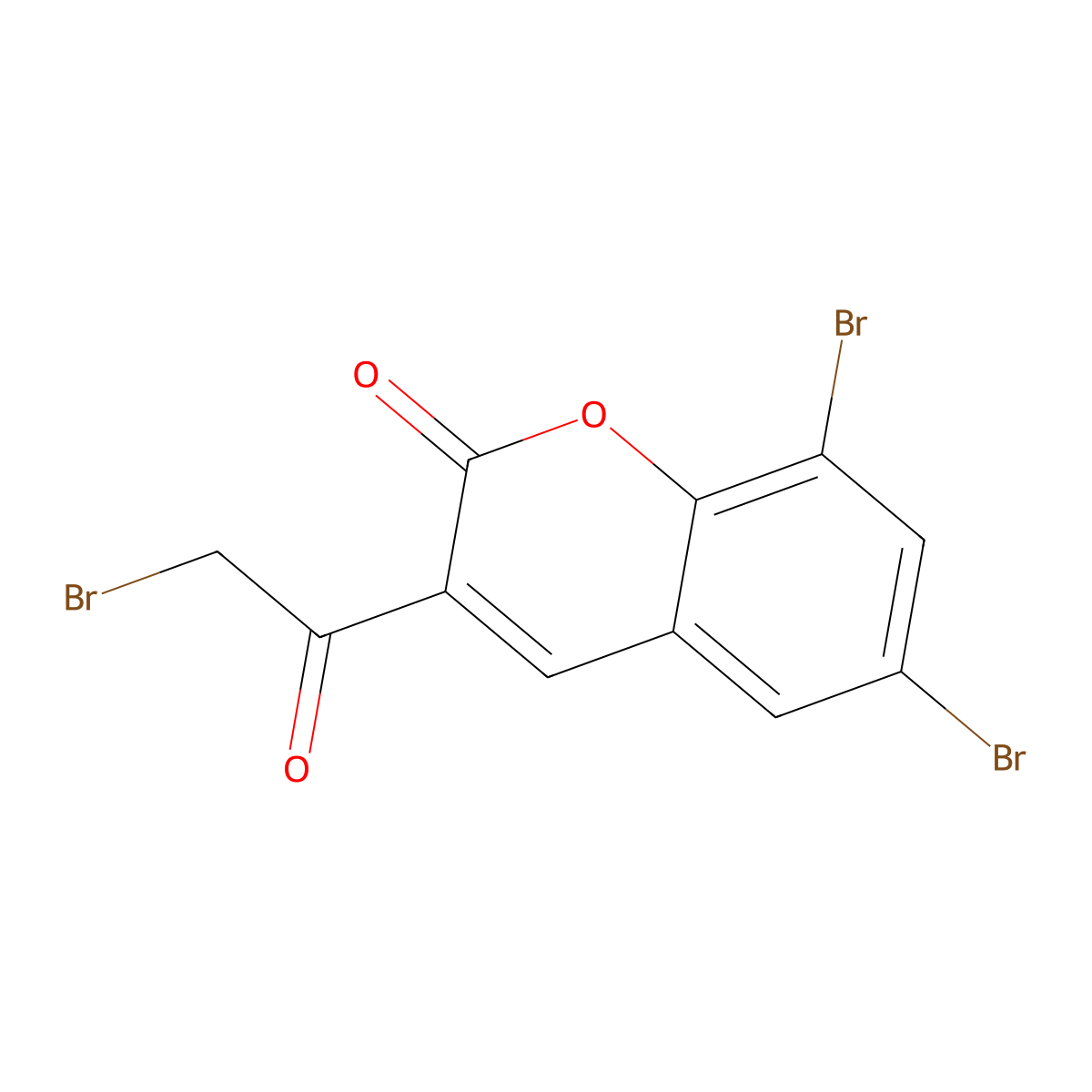 6,8-Dibromo-3-(2-bromoacetyl)chromen-2-one molecular structure, CAS 106578-20-5