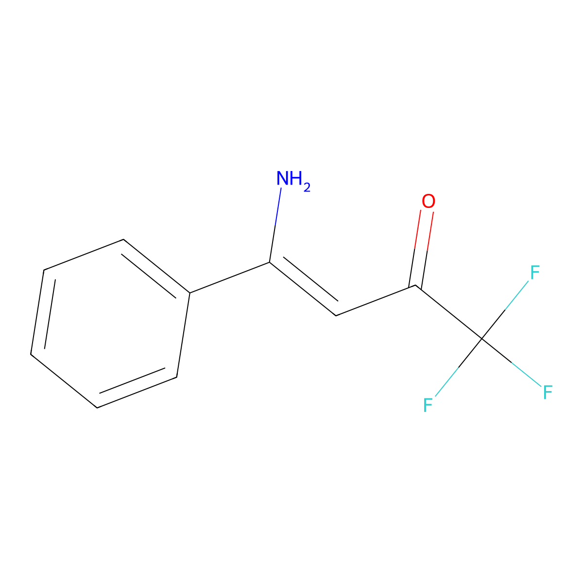 (Z)-4-amino-1,1,1-trifluoro-4-phenylbut-3-en-2-one molecular structure, CAS 106578-65-8