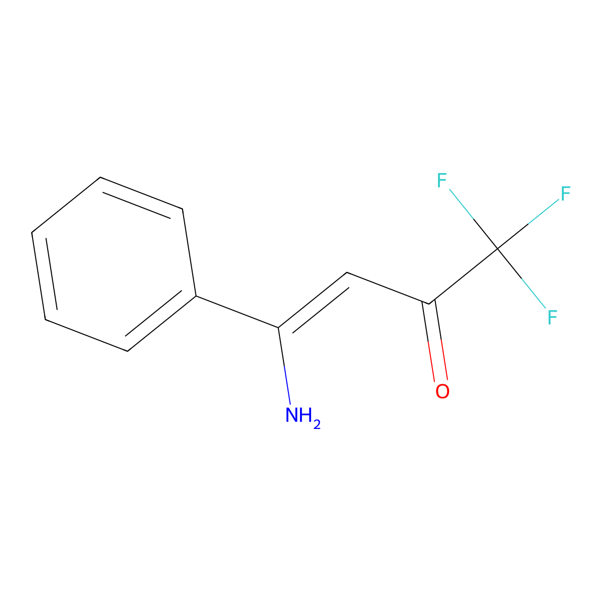 (Z)-4-amino-1,1,1-trifluoro-4-phenylbut-3-en-2-one molecular structure, CAS 106578-65-8