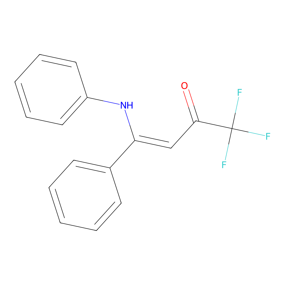 4-Anilino-1,1,1-trifluoro-4-phenylbut-3-en-2-one molecular structure, CAS 106578-69-2