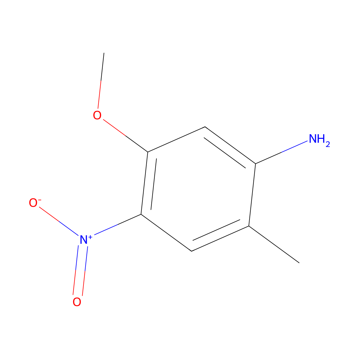 5-Methoxy-2-methyl-4-nitroaniline molecular structure, CAS 106579-00-4