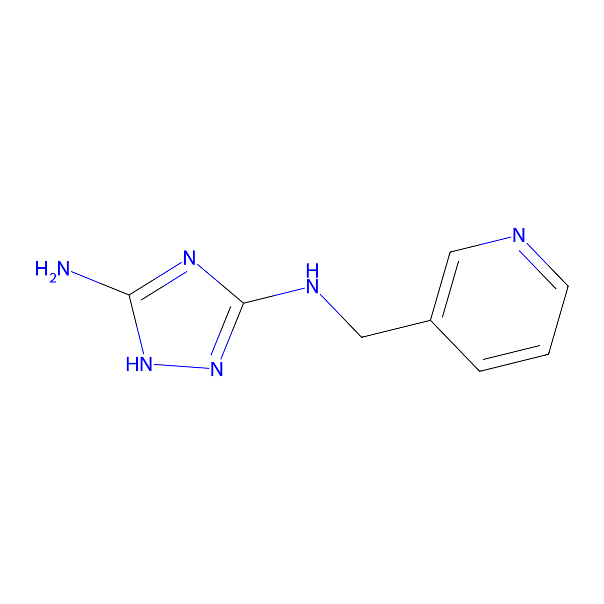 N5-(Pyridin-3-ylmethyl)-1H-1,2,4-triazole-3,5-diamine molecular structure, CAS 106580-72-7