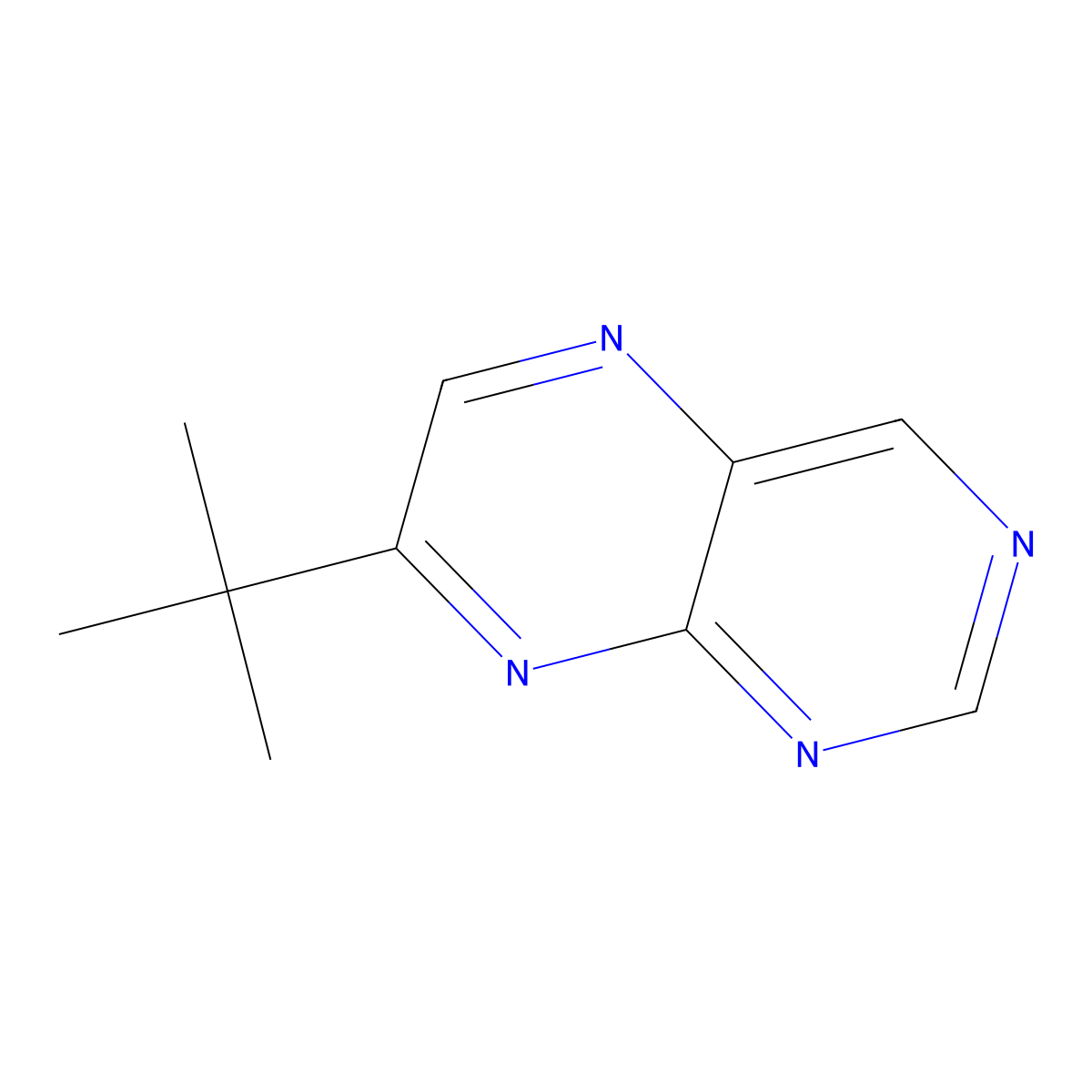 7-Tert-butylpteridine molecular structure, CAS 106582-52-9