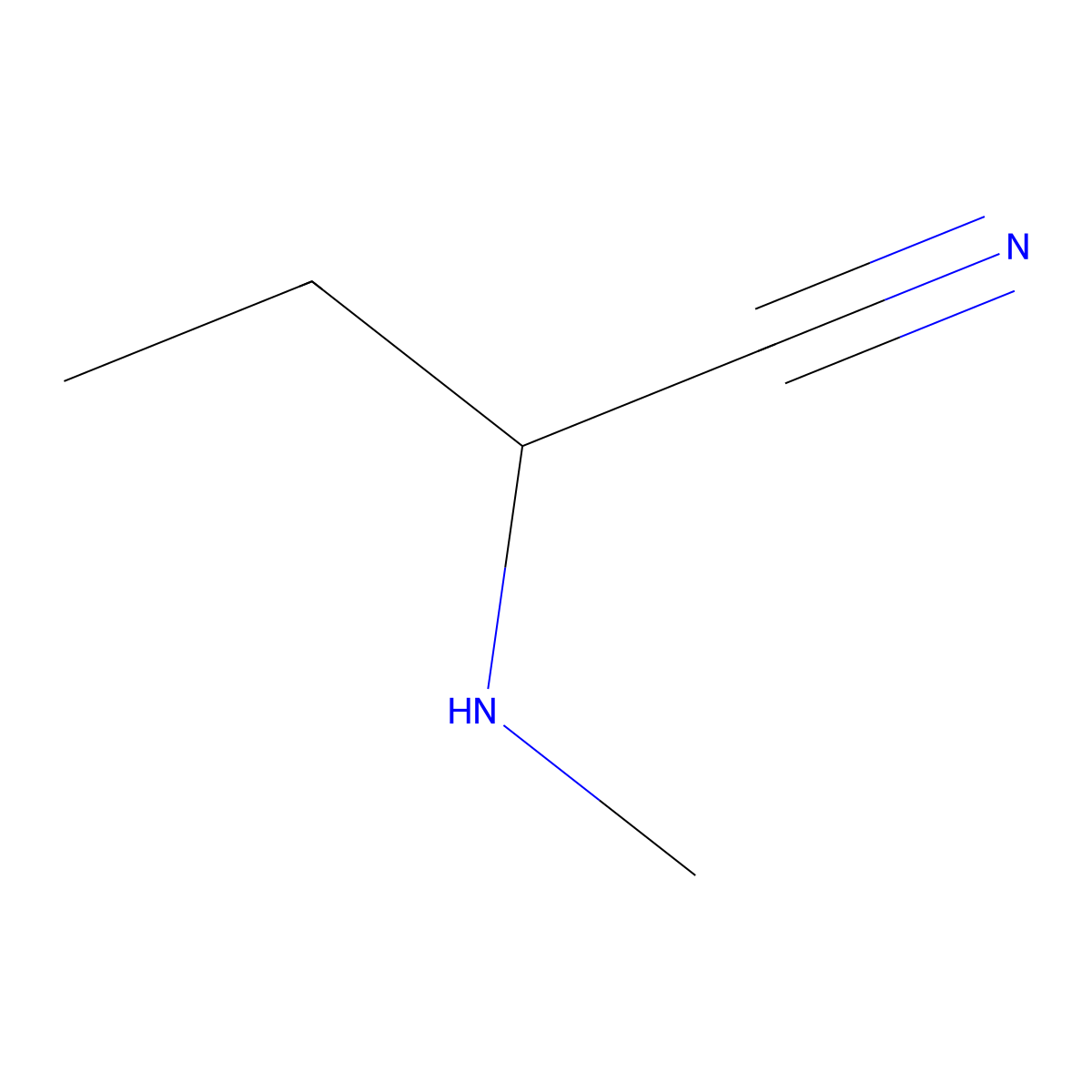 2-(Methylamino)butanenitrile molecular structure, CAS 106588-24-3