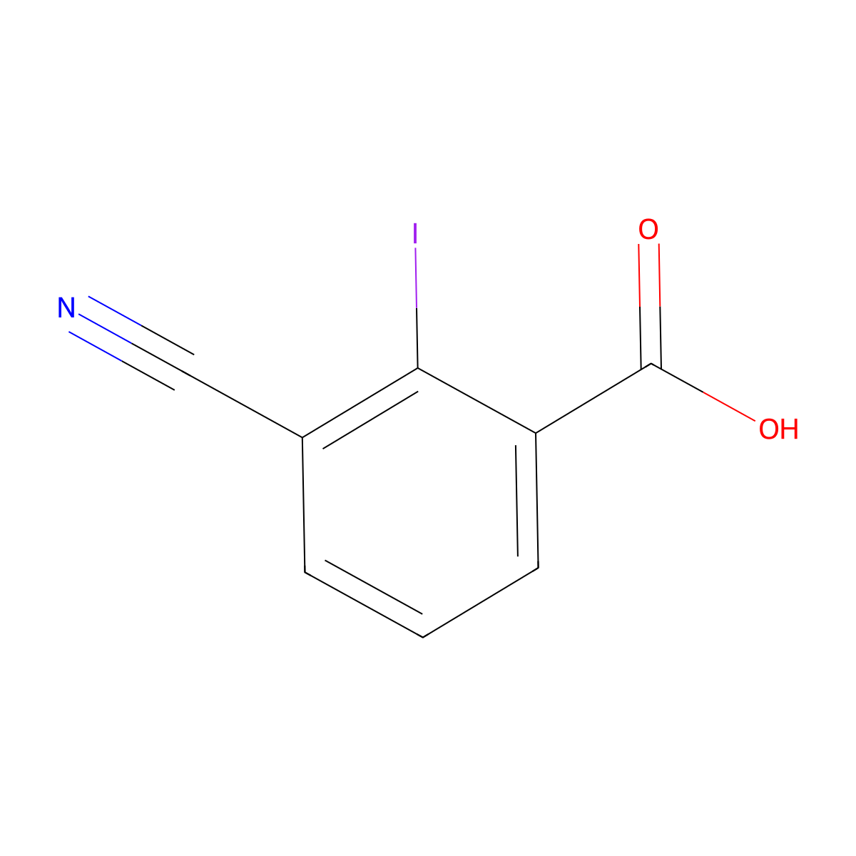 3-Cyano-2-iodobenzoic acid molecular structure, CAS 106589-22-4