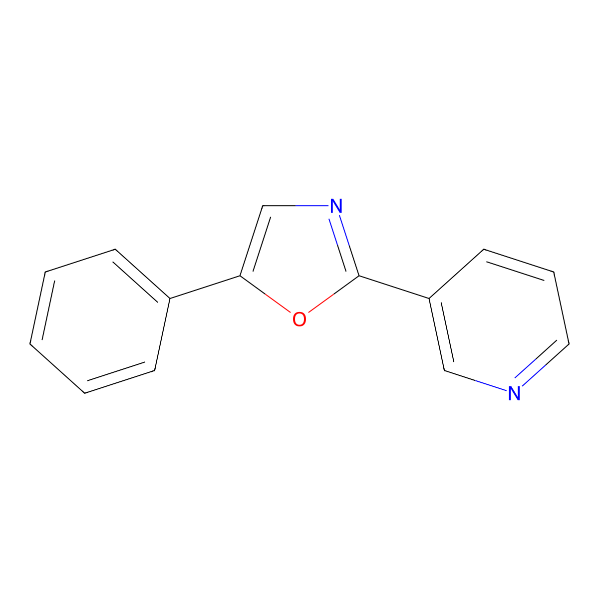 3-(5-Phenyl-1,3-oxazol-2-yl)pyridine molecular structure, CAS 106590-21-0