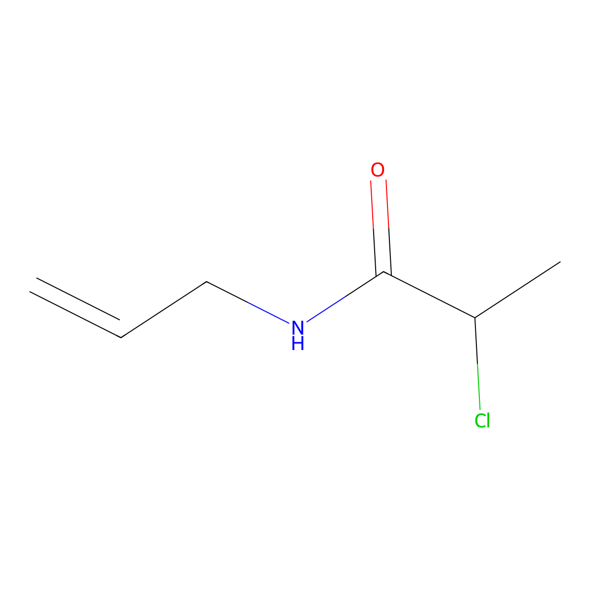 N-allyl-2-chloropropanamide molecular structure, CAS 106593-37-7