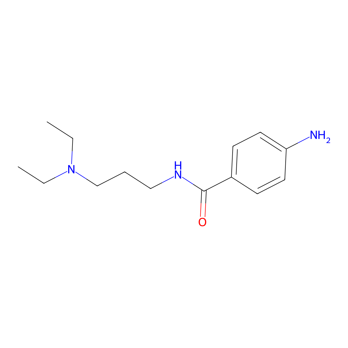 4-Amino-N-[3-(diethylamino)propyl]benzamide molecular structure, CAS 106595-73-7