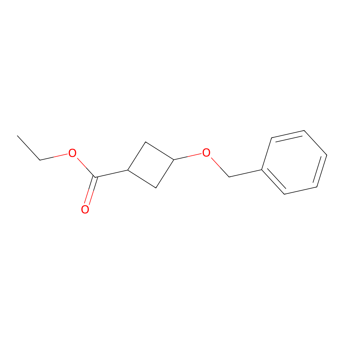 Ethyl 3-(benzyloxy)cyclobutanecarboxylate molecular structure, CAS 106596-81-0