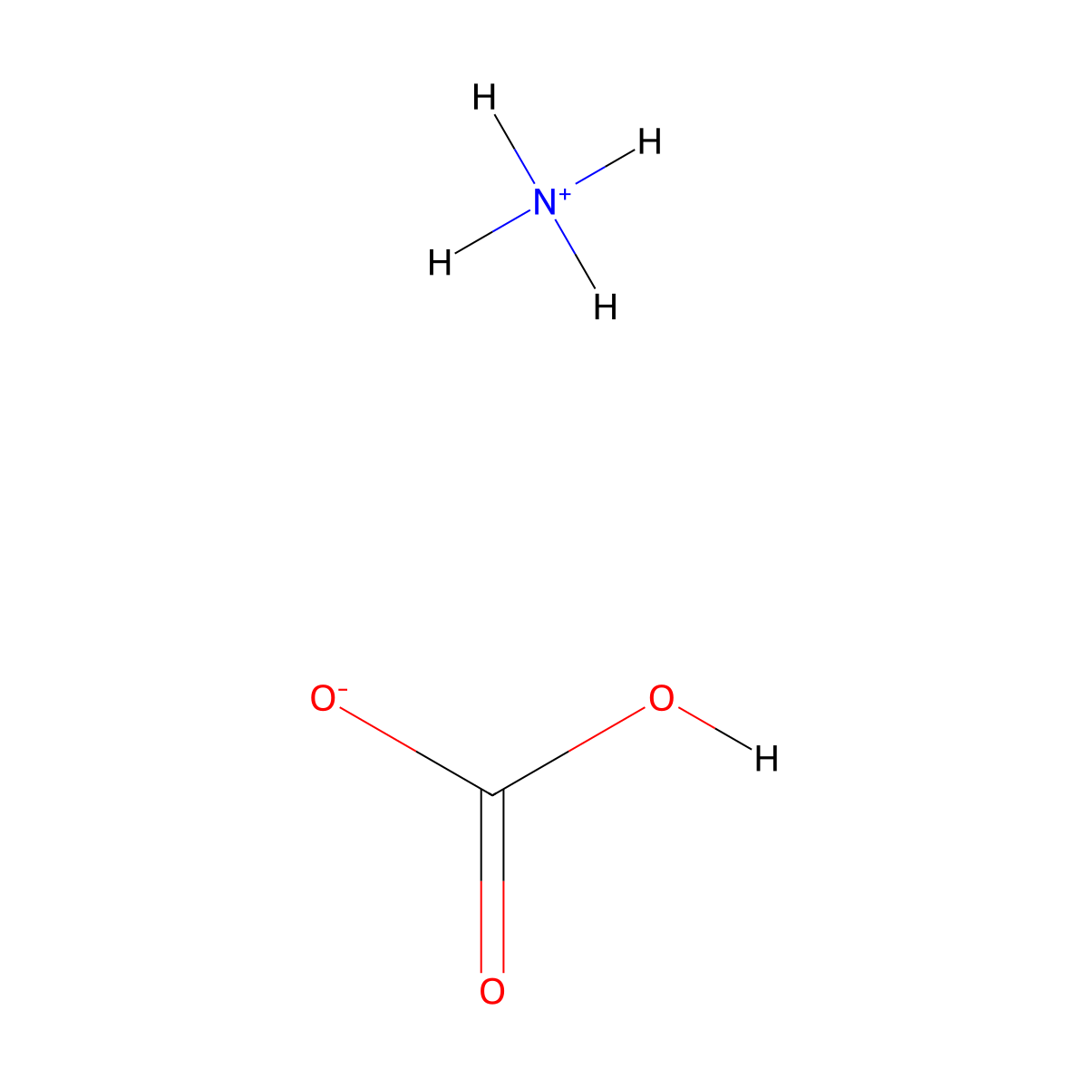 Ammonium Bicarbonate molecular structure, CAS 1066-33-7