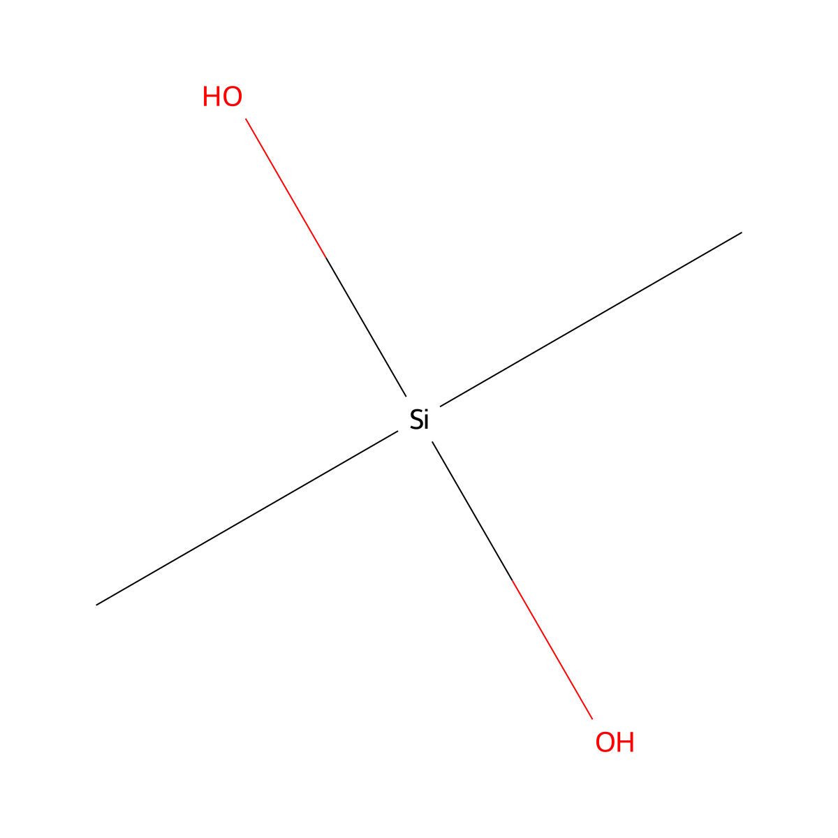 Dimethylsilanediol molecular structure, CAS 1066-42-8