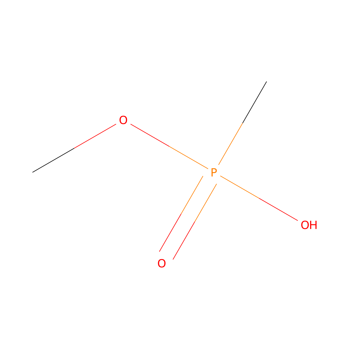 Monomethyl methylphosphonate molecular structure, CAS 1066-53-1