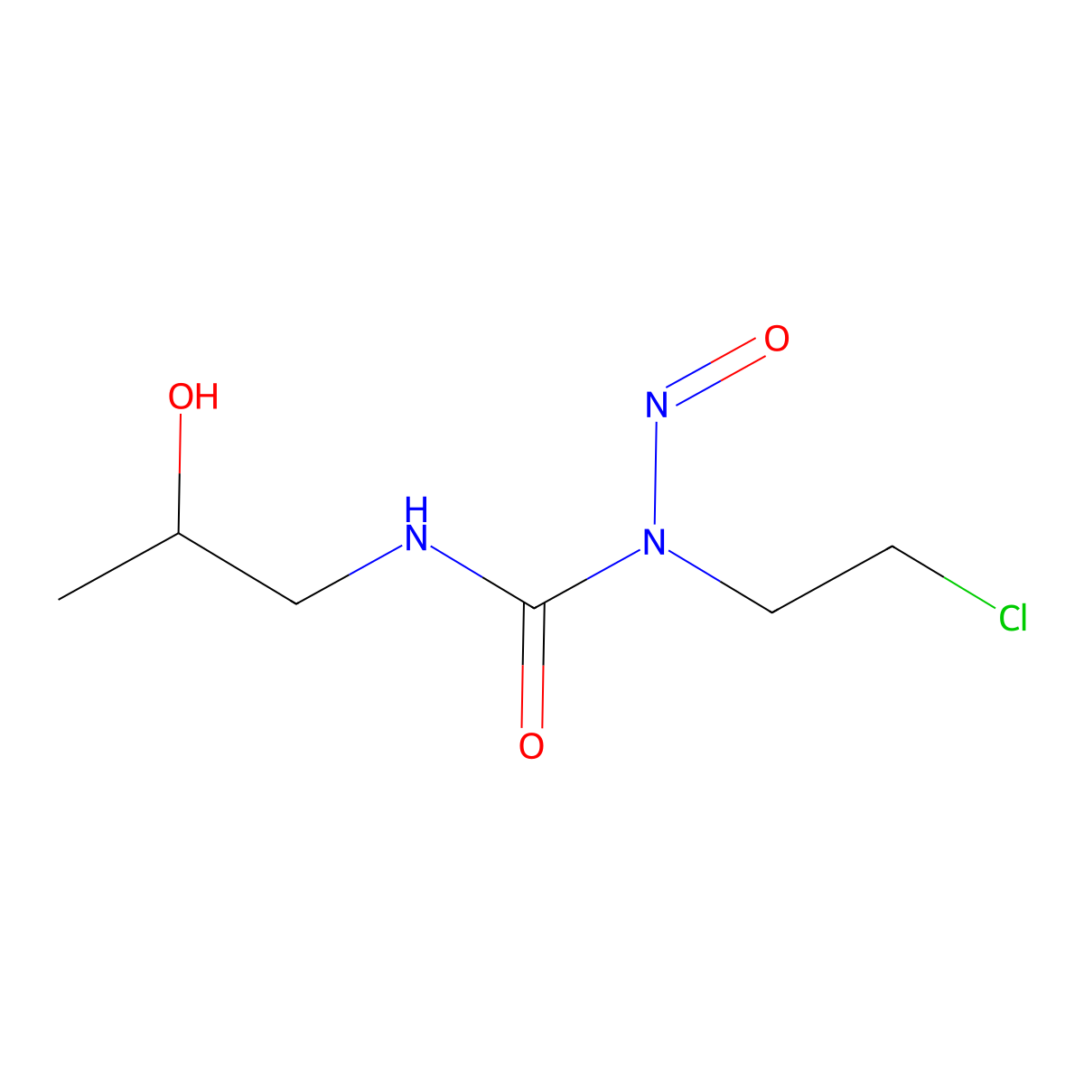 1-Nitroso-1-(2-chloroethyl)-3-(2-hydroxypropyl)urea molecular structure, CAS 106612-15-1