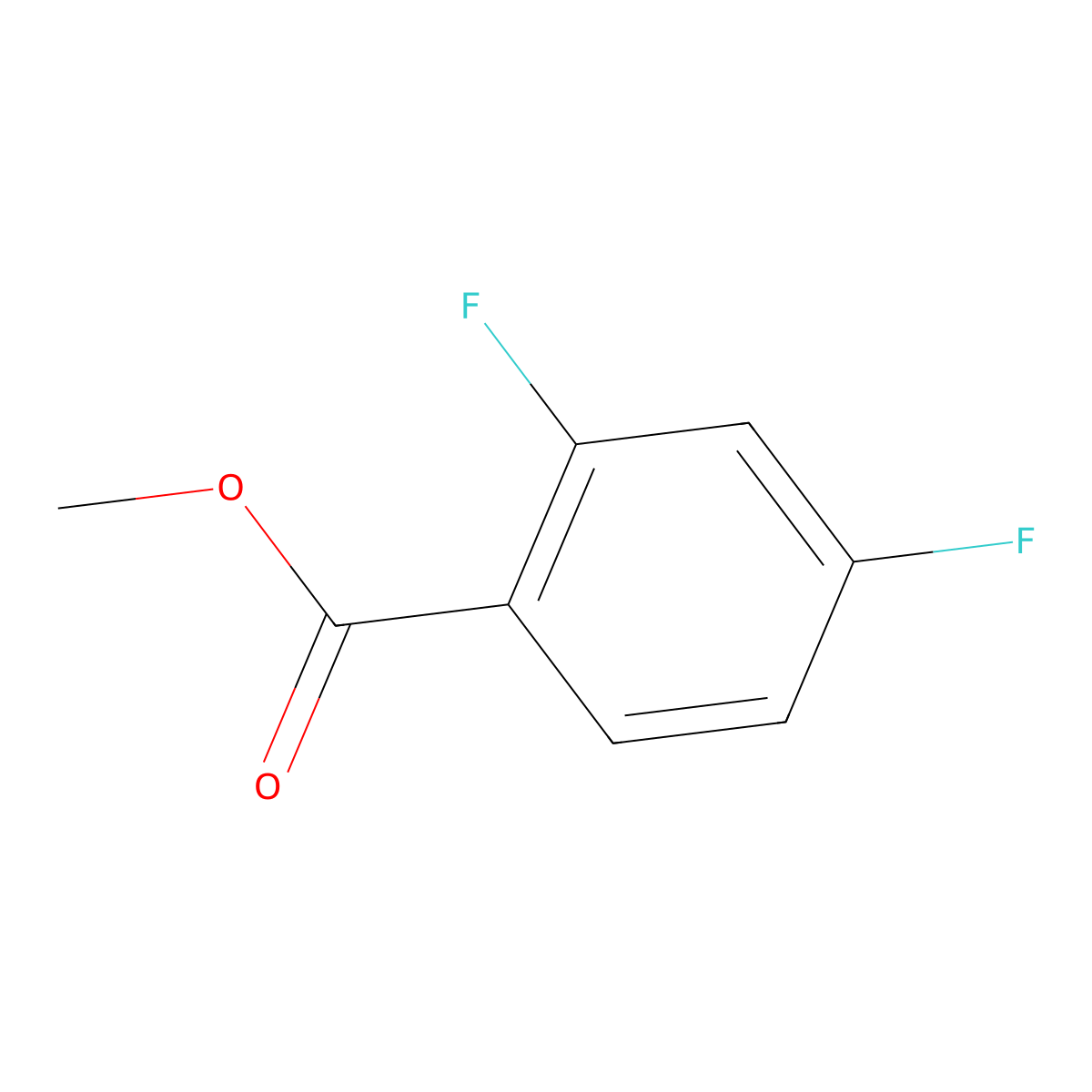 Methyl 2,4-Difluorobenzoate molecular structure, CAS 106614-28-2