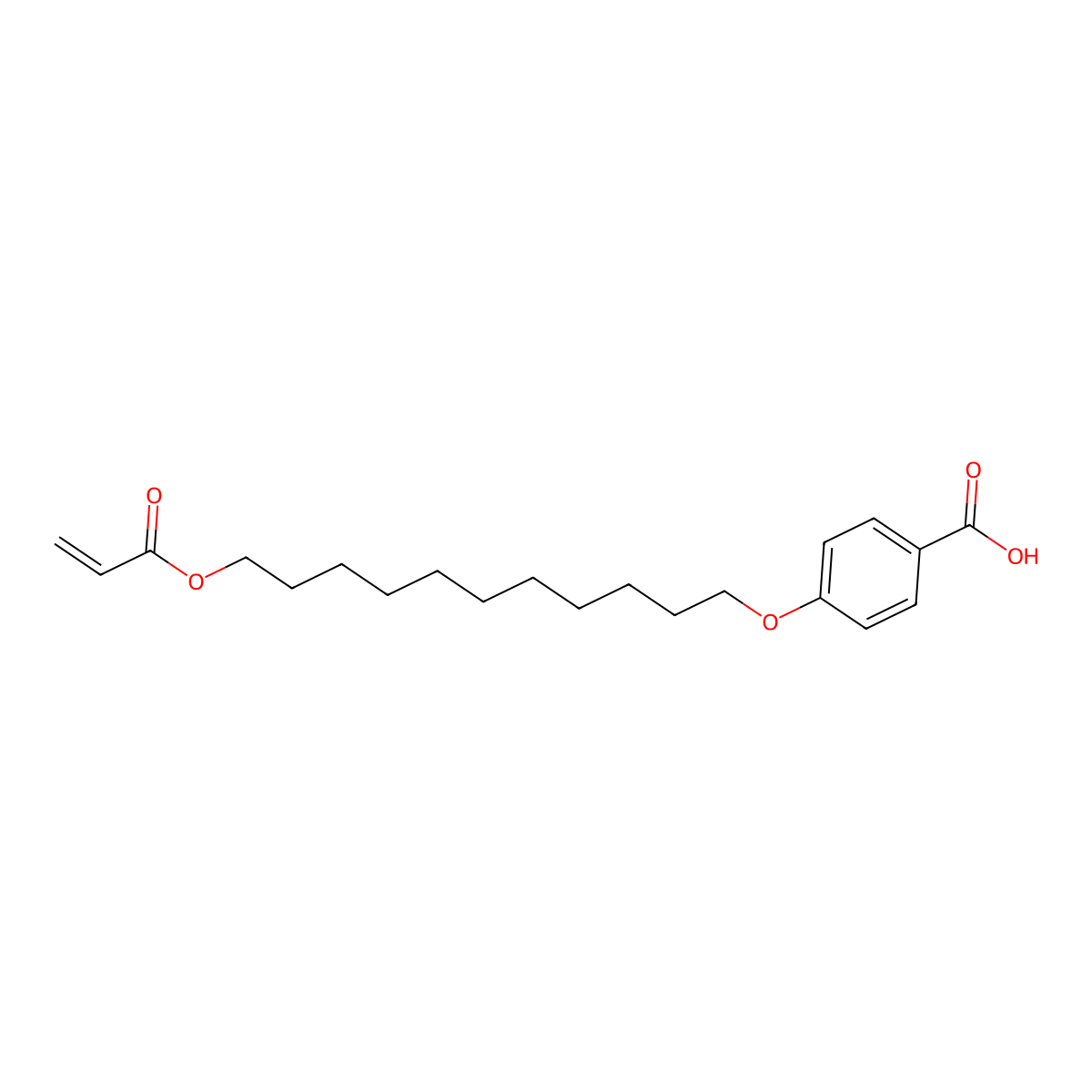 4-((11-(Acryloyloxy)undecyl)oxy)benzoic acid molecular structure, CAS 106620-90-0
