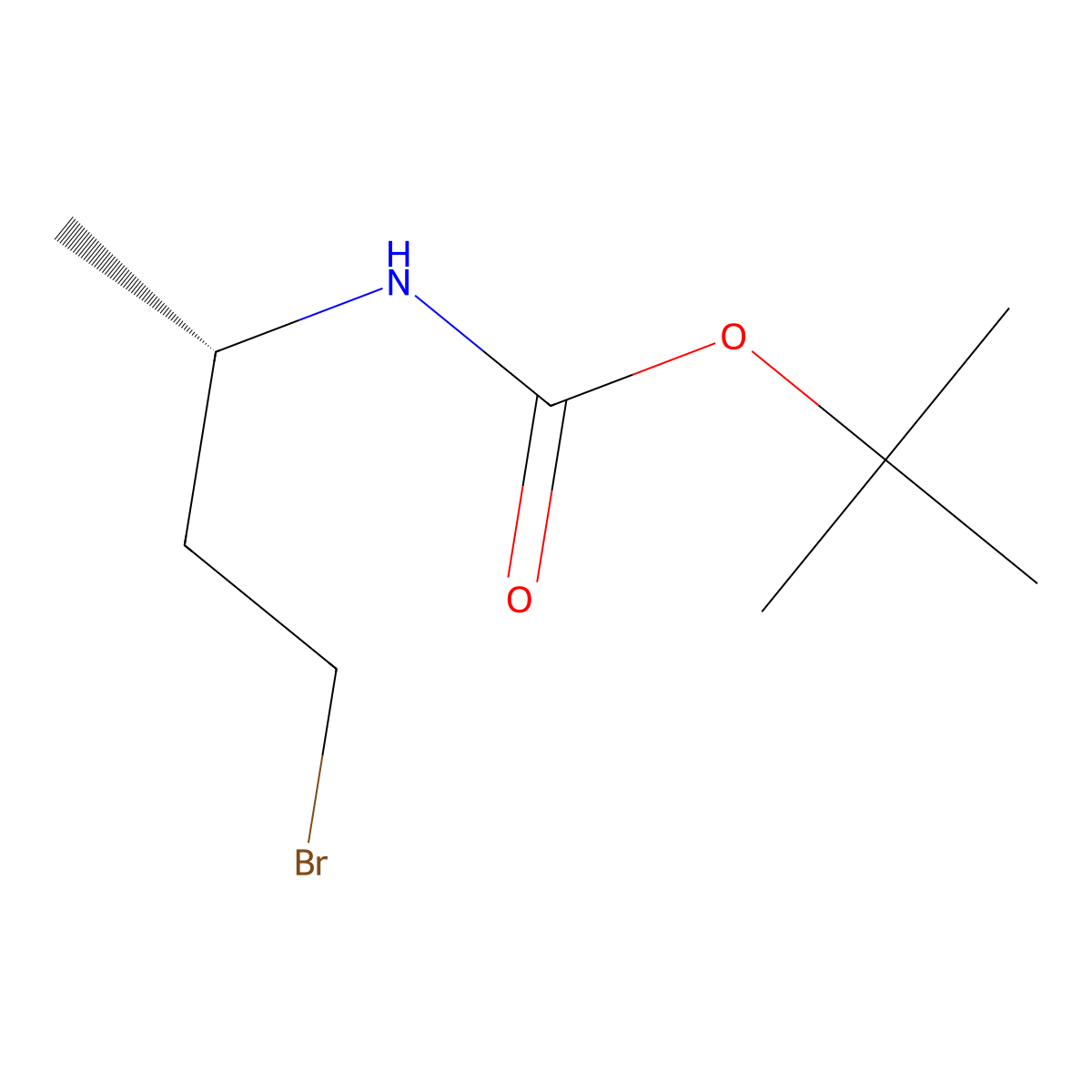 tert-butyl N-[(2S)-4-bromobutan-2-yl]carbamate molecular structure, CAS 106622-20-2