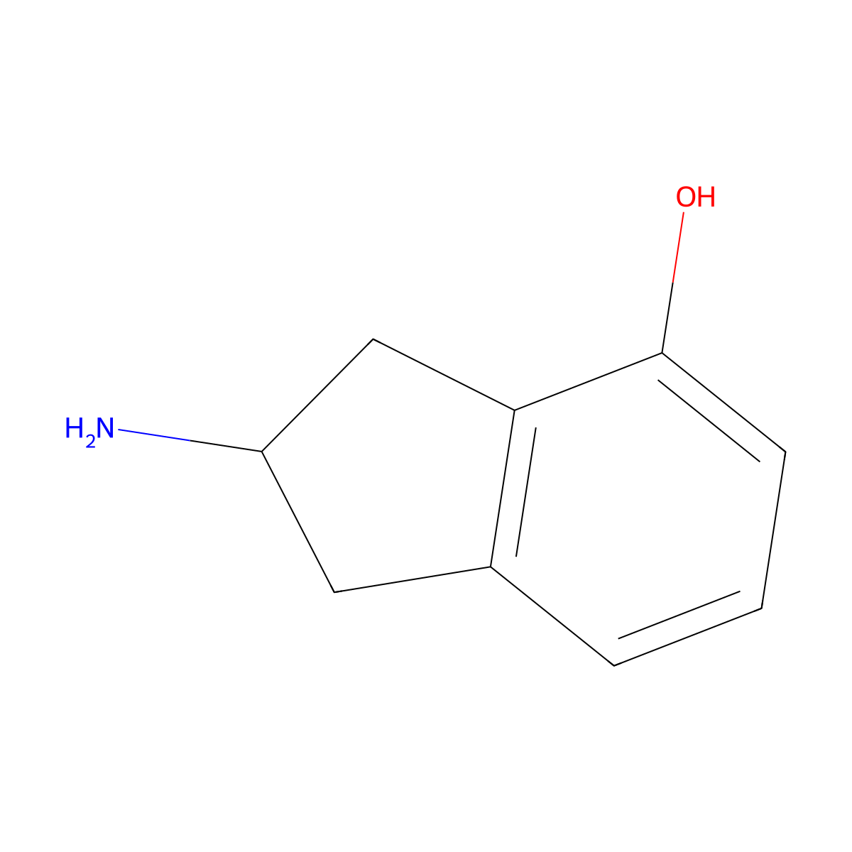 2-amino-2,3-dihydro-1H-inden-4-ol molecular structure, CAS 106626-18-0
