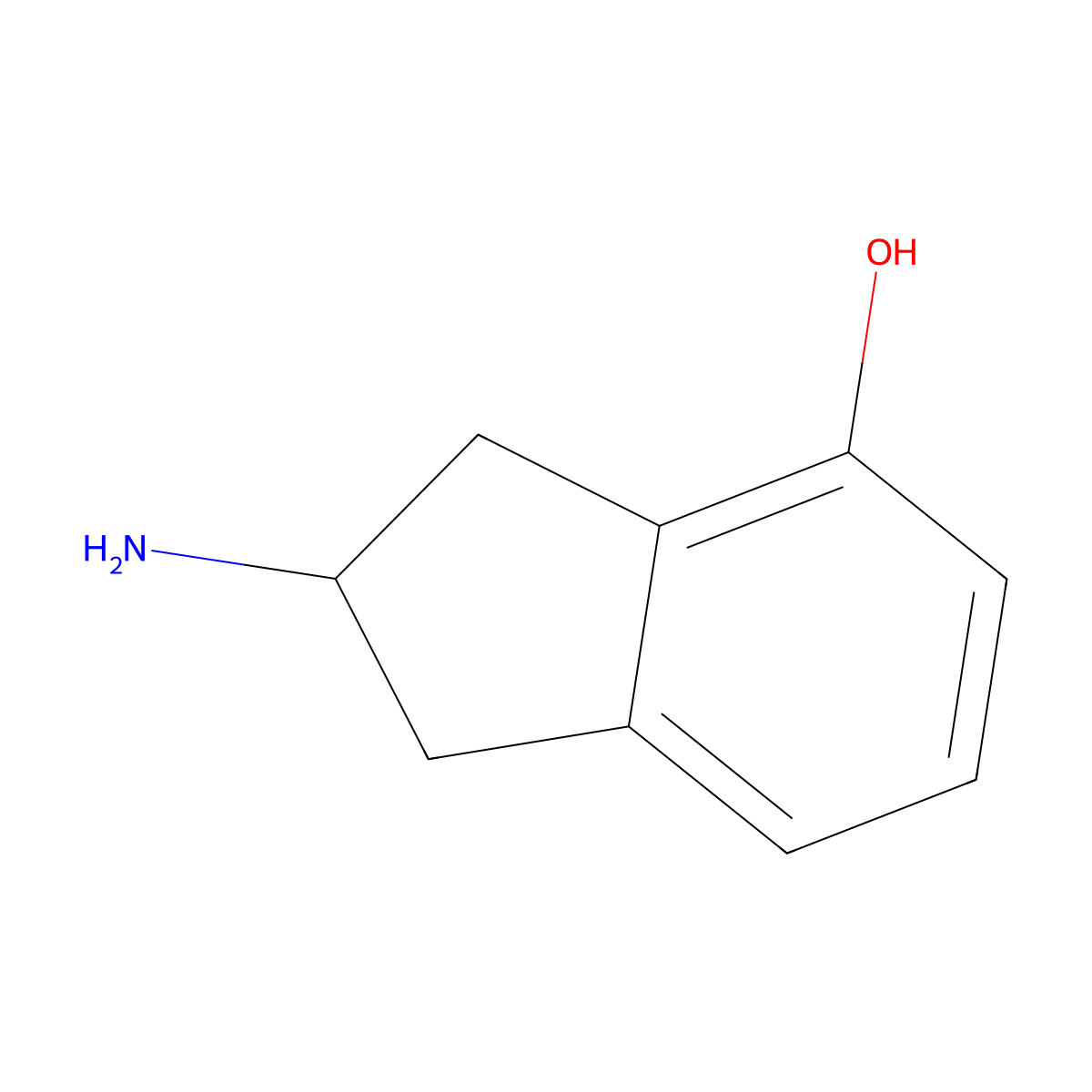 2-amino-2,3-dihydro-1H-inden-4-ol molecular structure, CAS 106626-18-0