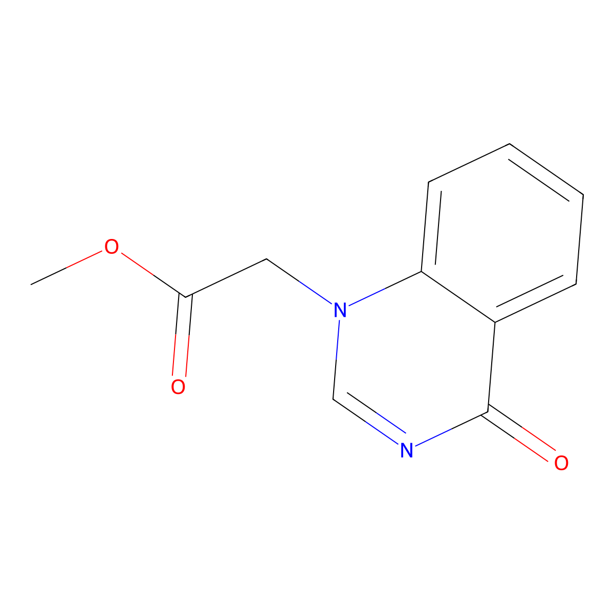 Methyl 2-(4-oxoquinazolin-1(4H)-yl)acetate molecular structure, CAS 106634-16-6