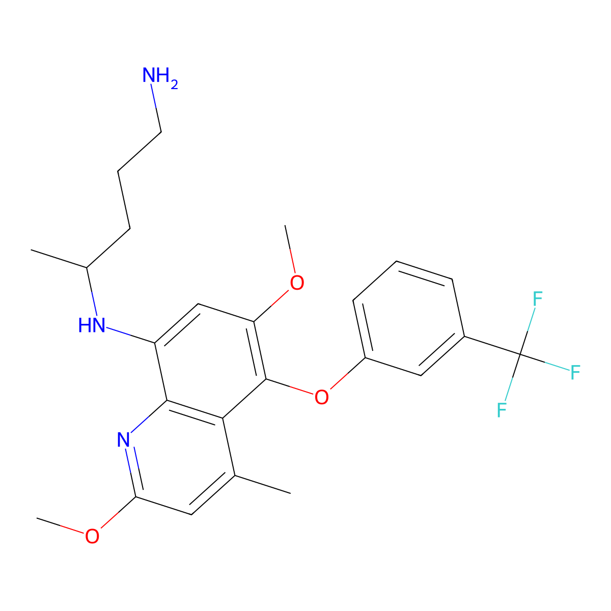Tafenoquine molecular structure, CAS 106635-80-7