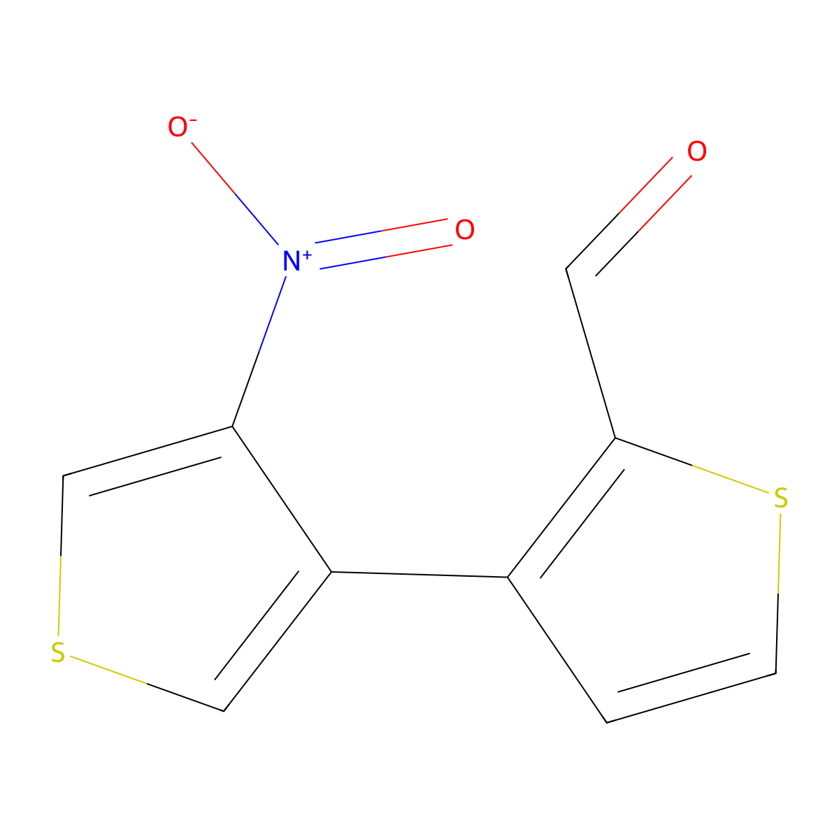 3-(4-Nitrothiophen-3-yl)thiophene-2-carbaldehyde molecular structure, CAS 106636-07-1