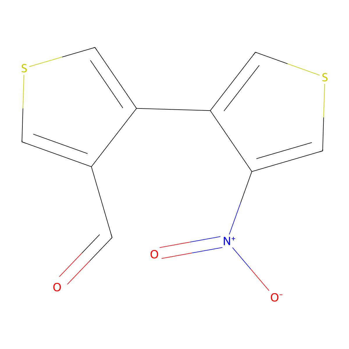 3-Nitro-3'-formyl-4,4'-bithiophene molecular structure, CAS 106636-09-3