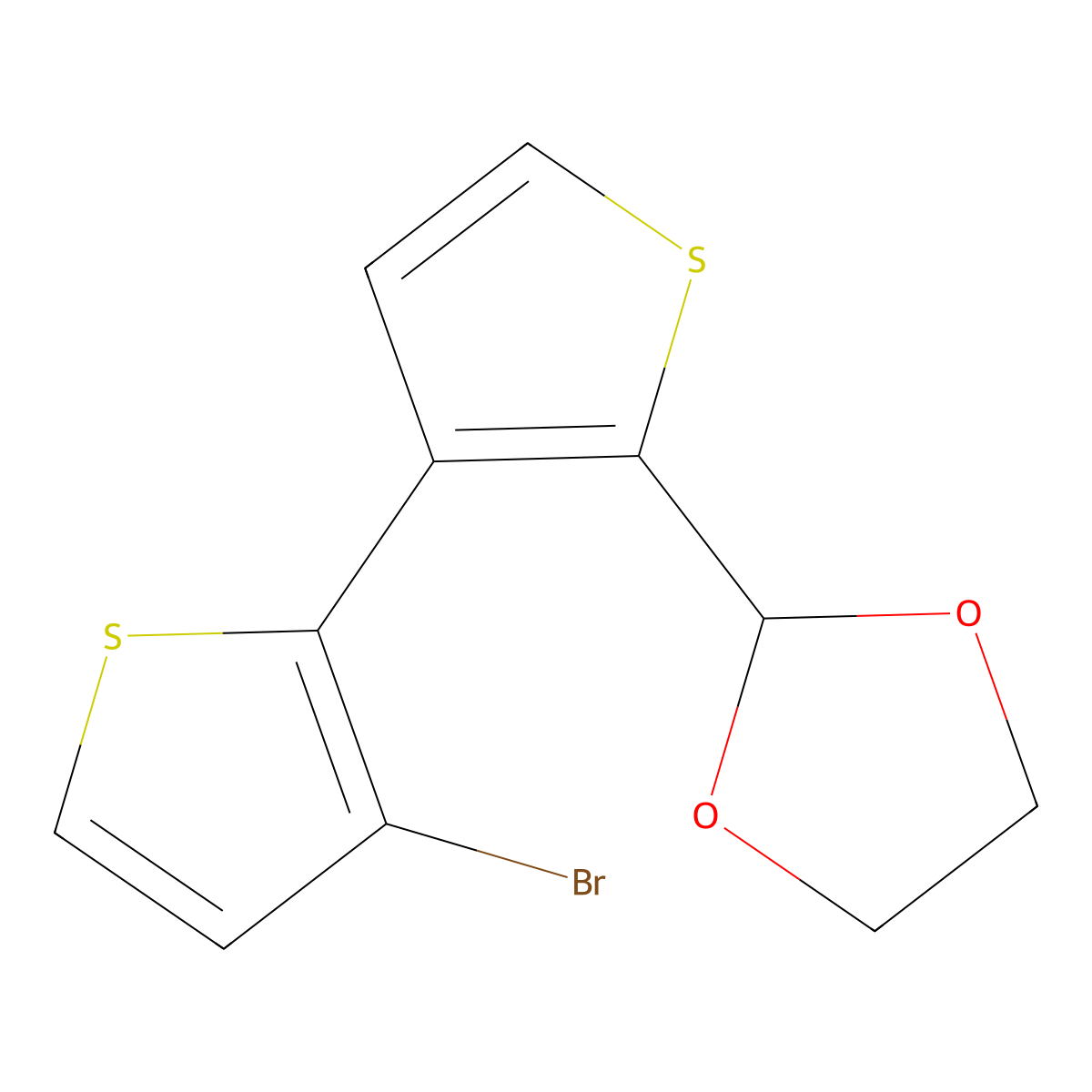 3'-Bromo-2-(1,3-dioxolan-2-yl)-2',3-bithiophene molecular structure, CAS 106636-15-1