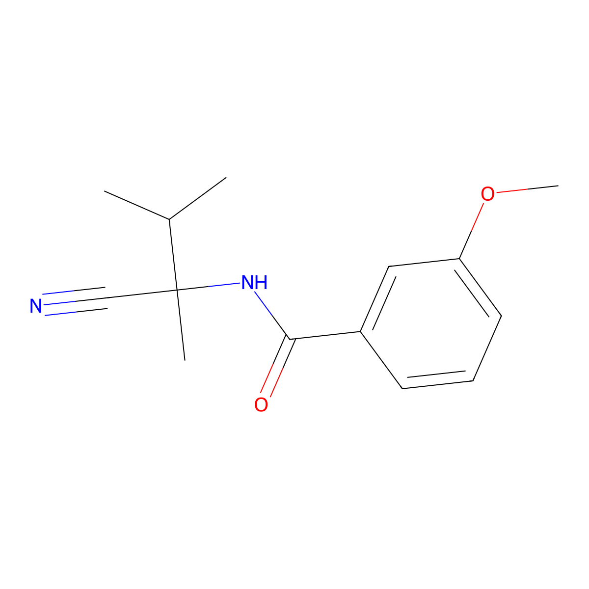 N-(1-cyano-1,2-dimethylpropyl)-3-methoxybenzamide molecular structure, CAS 106645-63-0