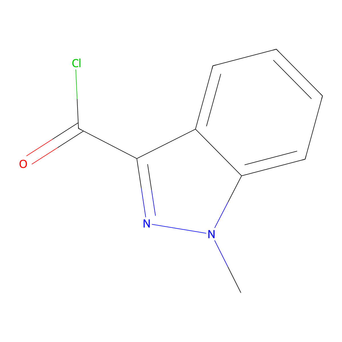 1-methyl-1H-indazole-3-carbonyl chloride molecular structure, CAS 106649-02-9