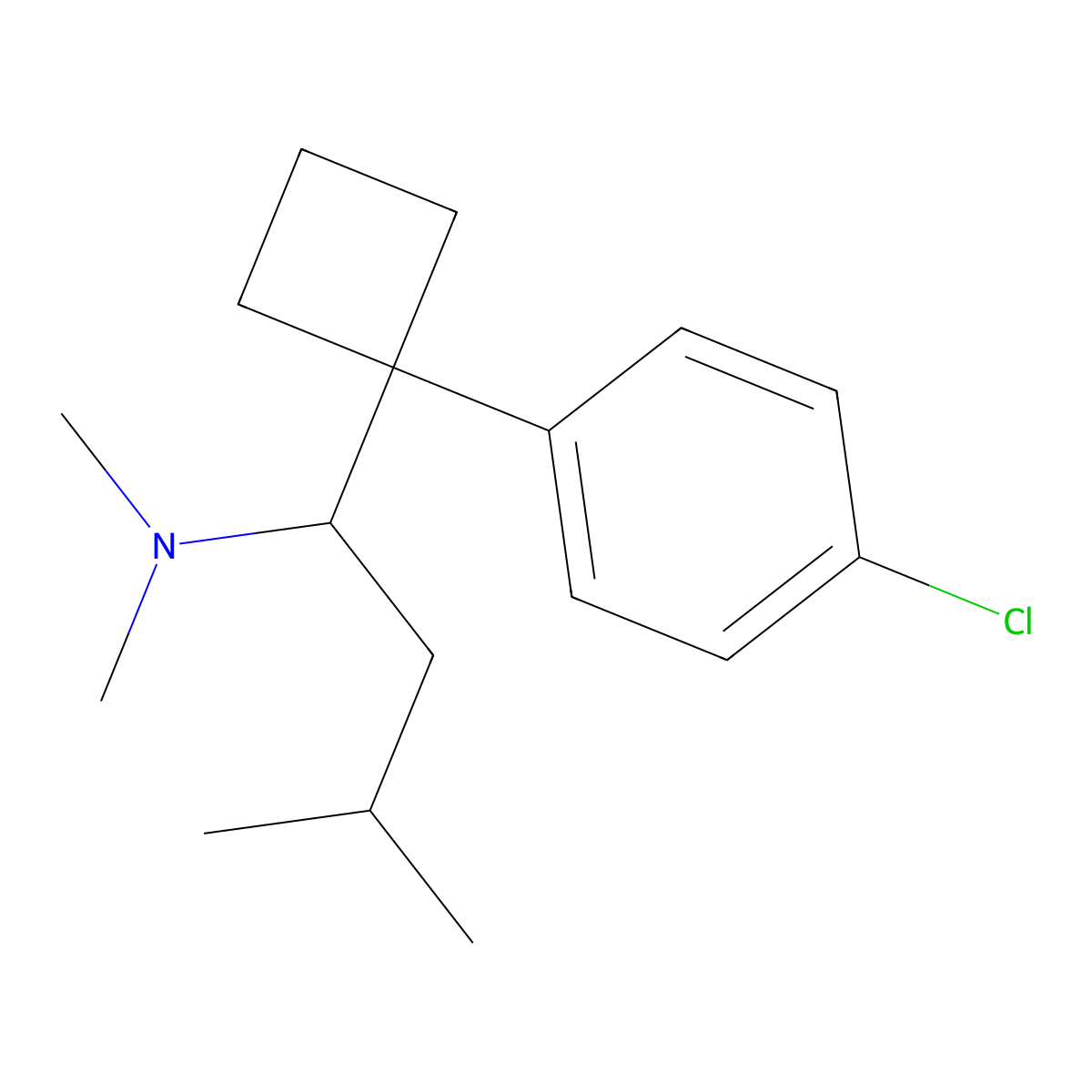 Sibutramine molecular structure, CAS 106650-56-0