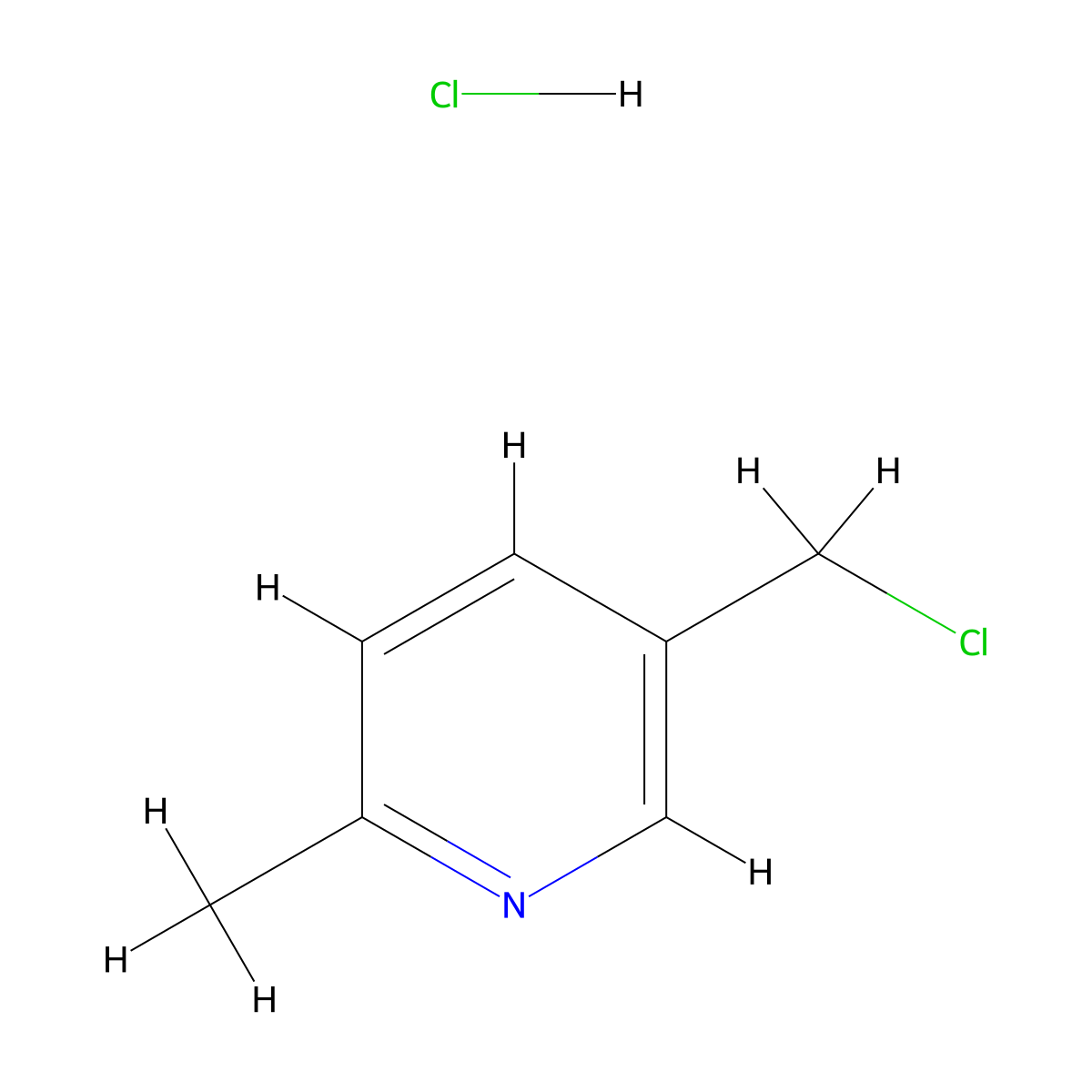5-(Chloromethyl)-2-methylpyridine hydrochloride molecular structure, CAS 106651-81-4
