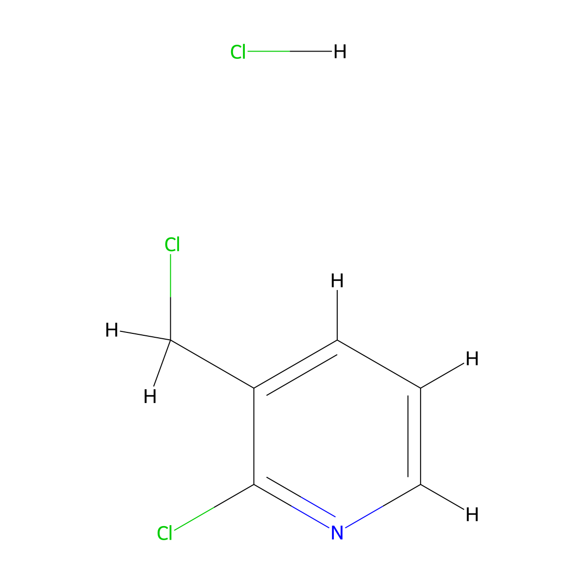 2-Chloro-3-(chloromethyl)pyridine hydrochloride molecular structure, CAS 106651-82-5