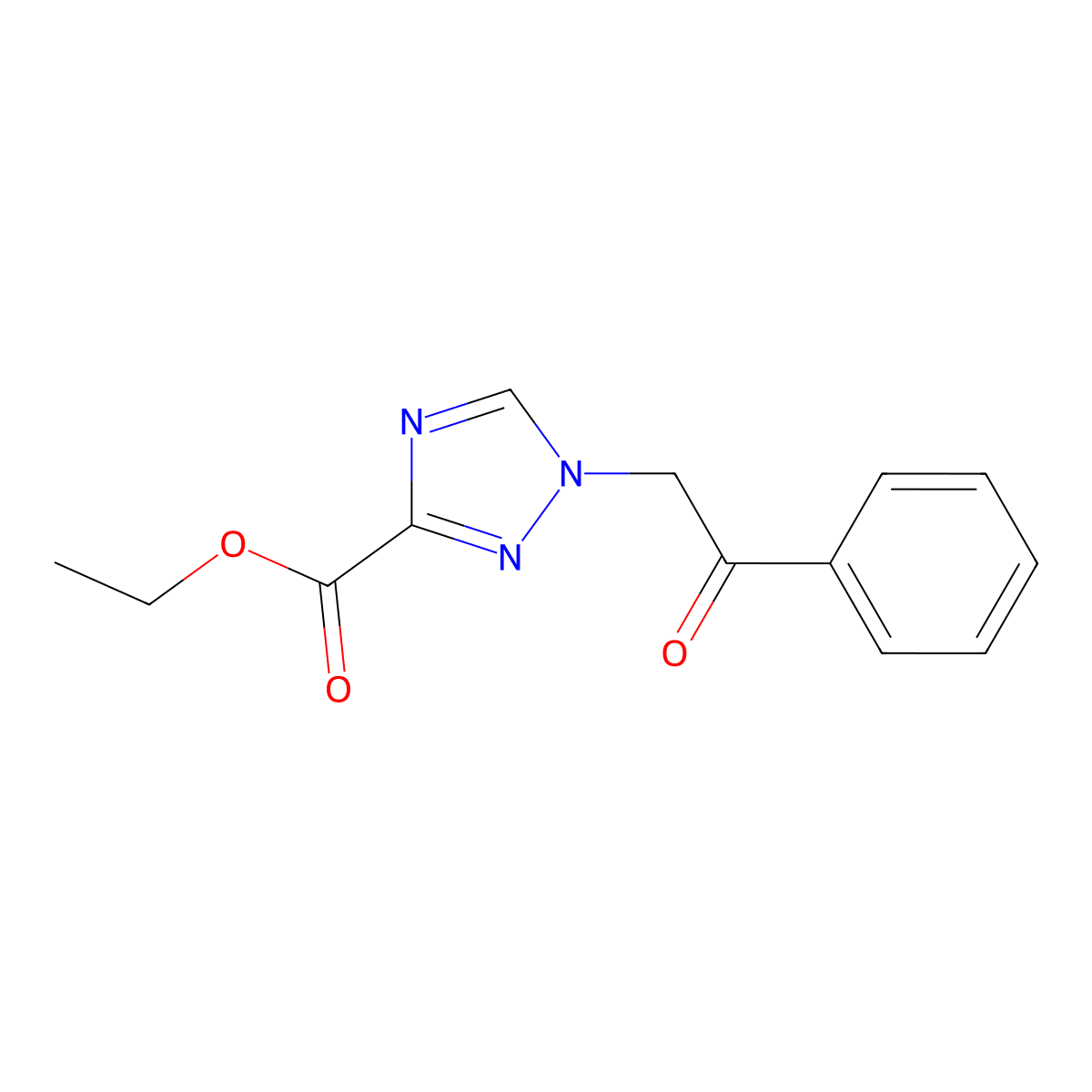 ethyl 1-(2-oxo-2-phenylethyl)-1H-1,2,4-triazole-3-carboxylate molecular structure, CAS 106657-10-7