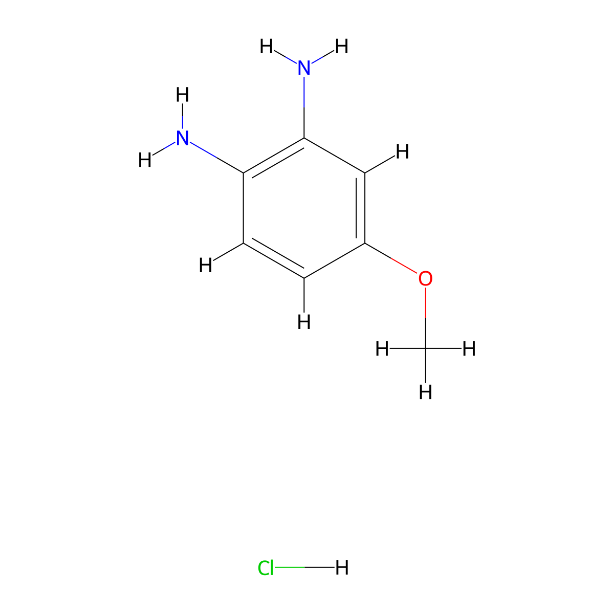 4-Methoxybenzene-1,2-diamine hydrochloride molecular structure, CAS 106658-14-4