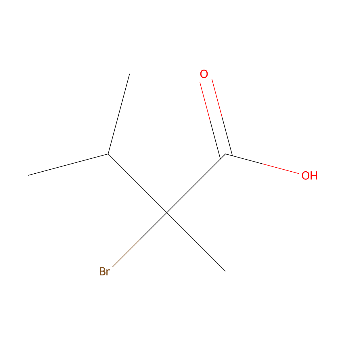 2-Bromo-2,3-dimethylbutanoic acid molecular structure, CAS 106660-88-2