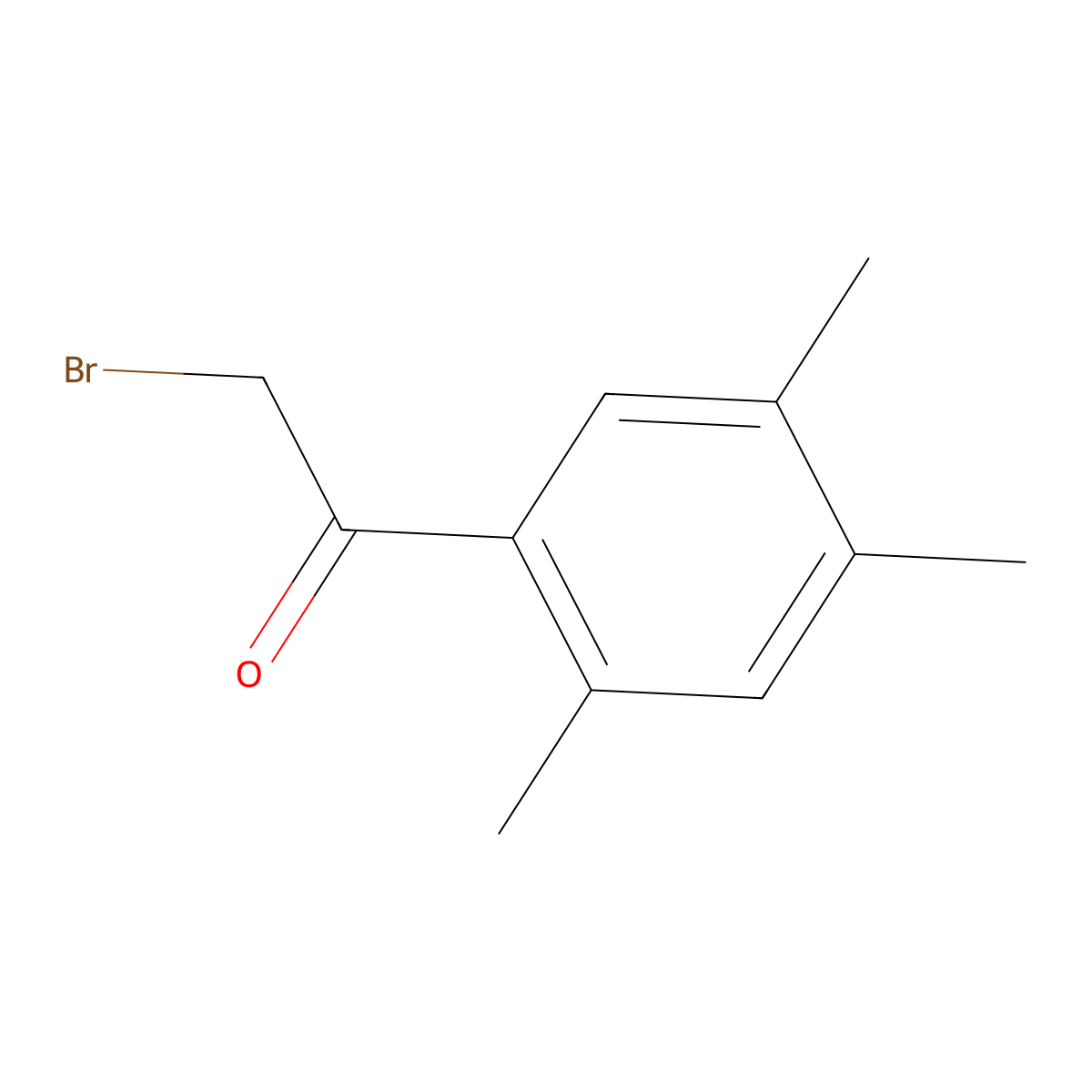 2-Bromo-1-(2,4,5-trimethylphenyl)ethanone molecular structure, CAS 106662-93-5