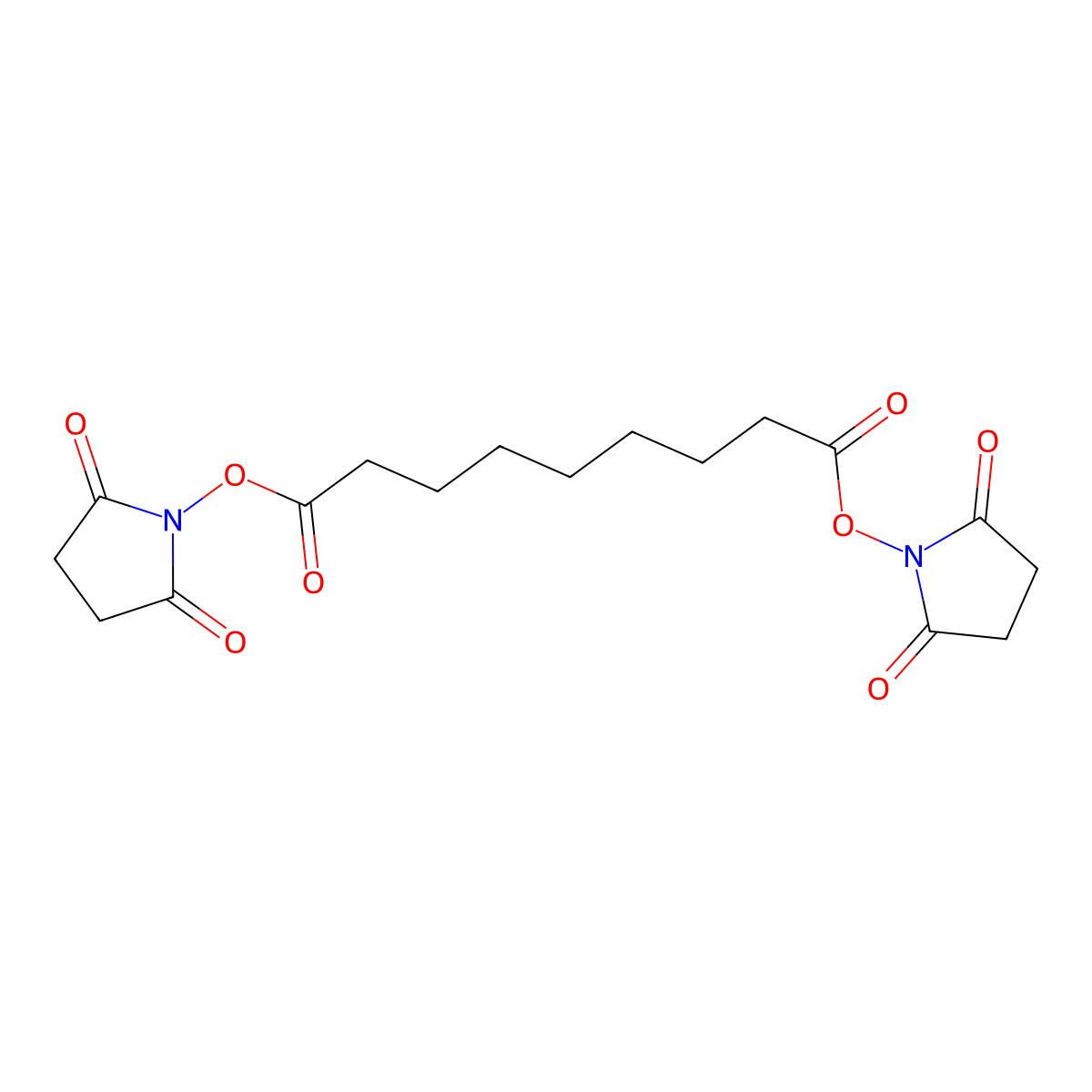 Bis(2,5-dioxopyrrolidin-1-YL) nonanedioate molecular structure, CAS 106664-96-4
