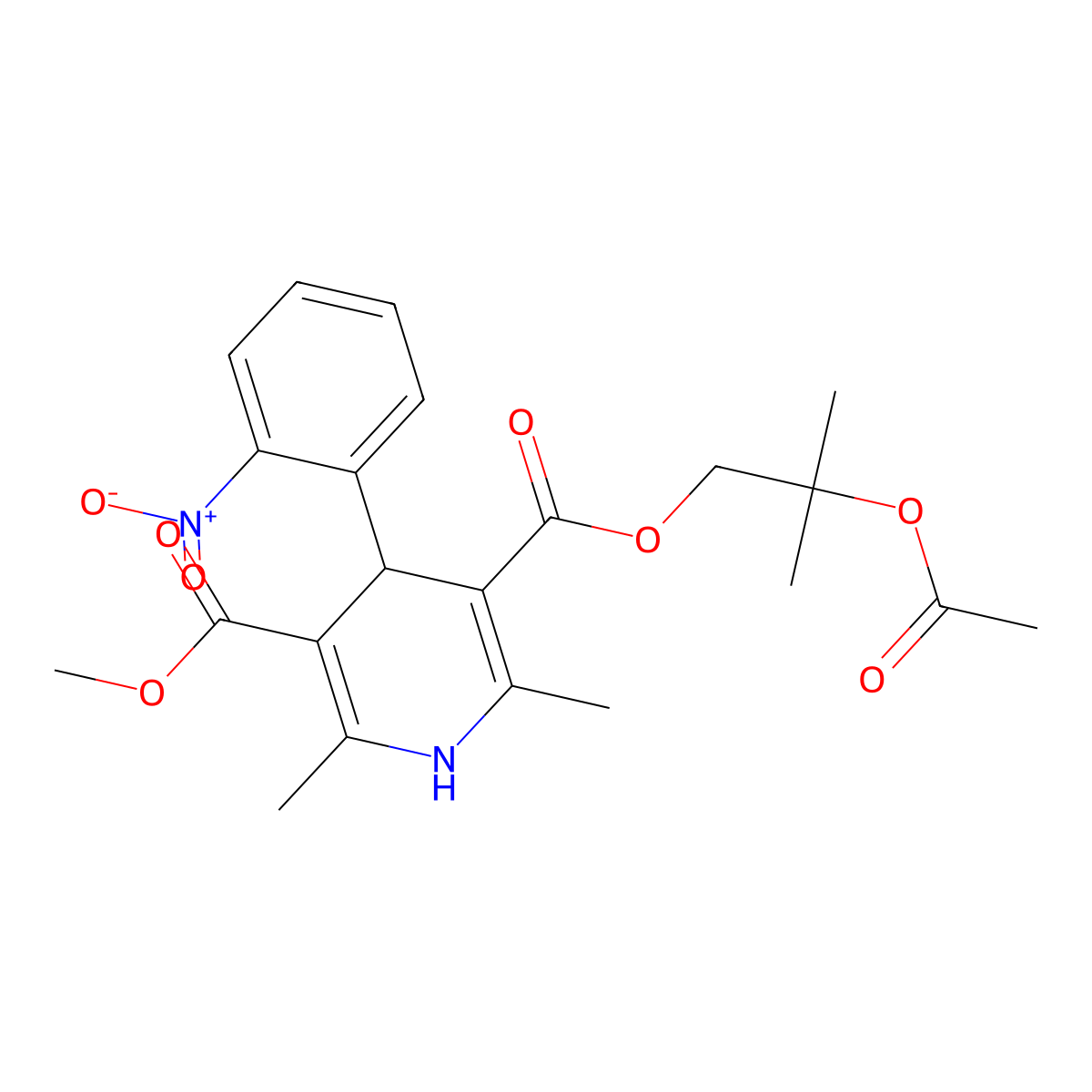 4-Acetoxynisoldipine molecular structure, CAS 106666-00-6