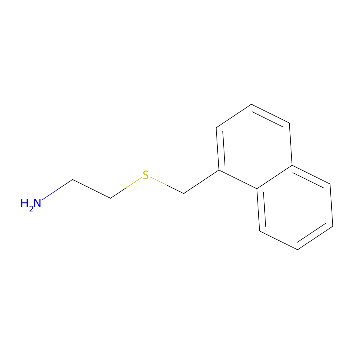 2-{[(Naphthalen-1-yl)methyl]sulfanyl}ethan-1-amine molecular structure, CAS 106670-25-1