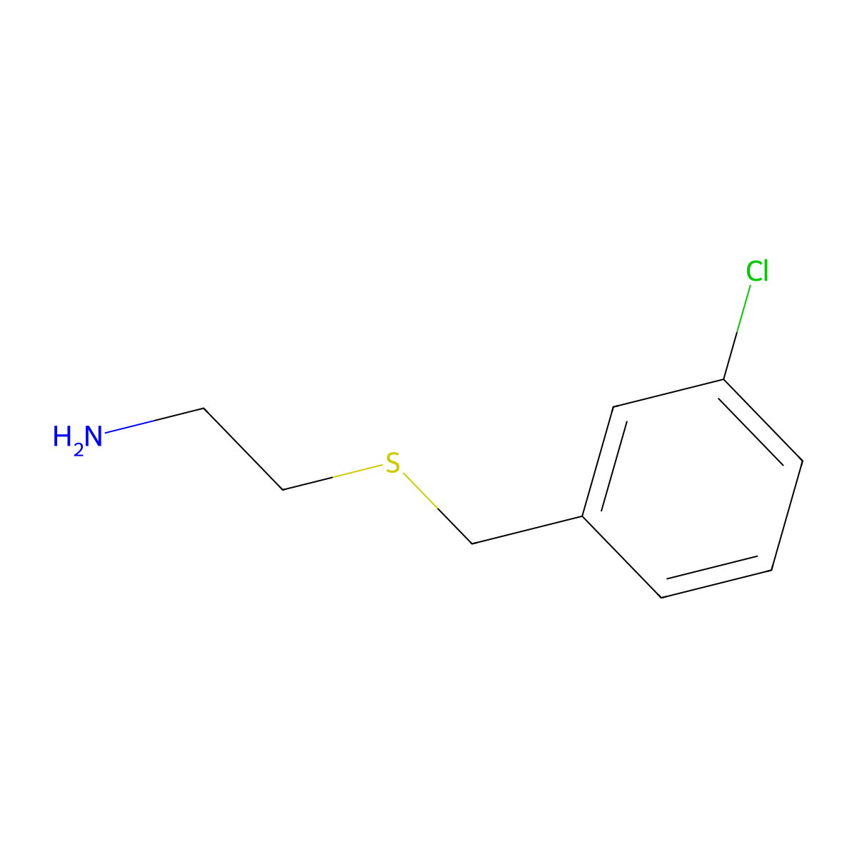 2-[(3-Chlorobenzyl)thio]ethanamine molecular structure, CAS 106670-33-1