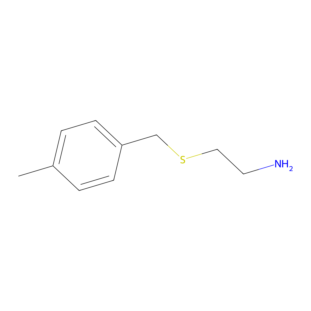 2-[(4-Methylbenzyl)thio]ethanamine molecular structure, CAS 106670-34-2
