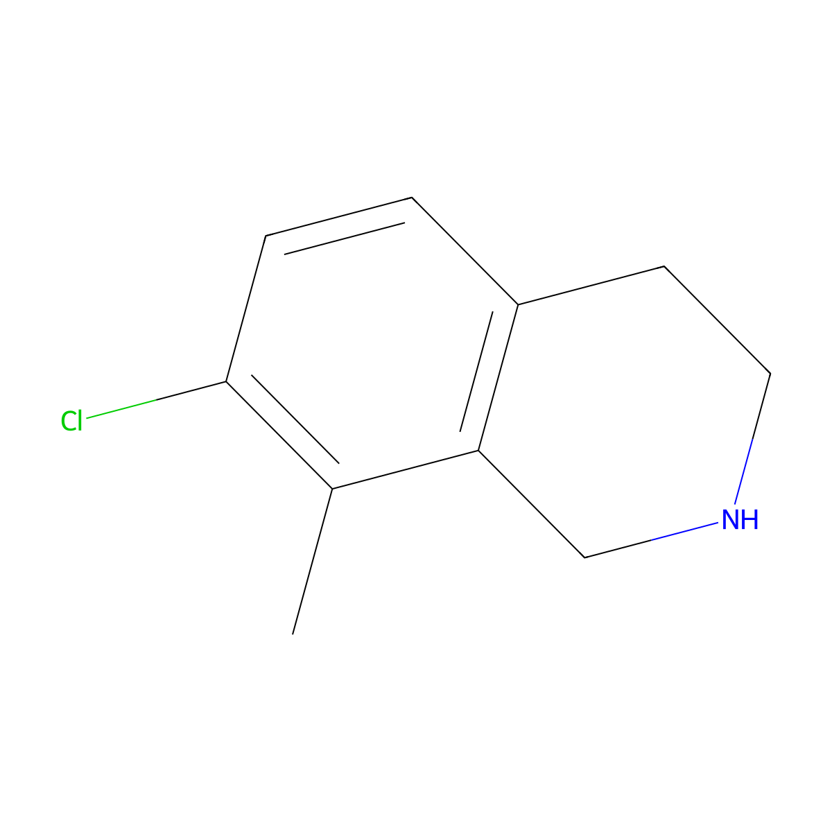 7-Chloro-8-methyl-1,2,3,4-tetrahydroisoquinoline molecular structure, CAS 1066822-69-2