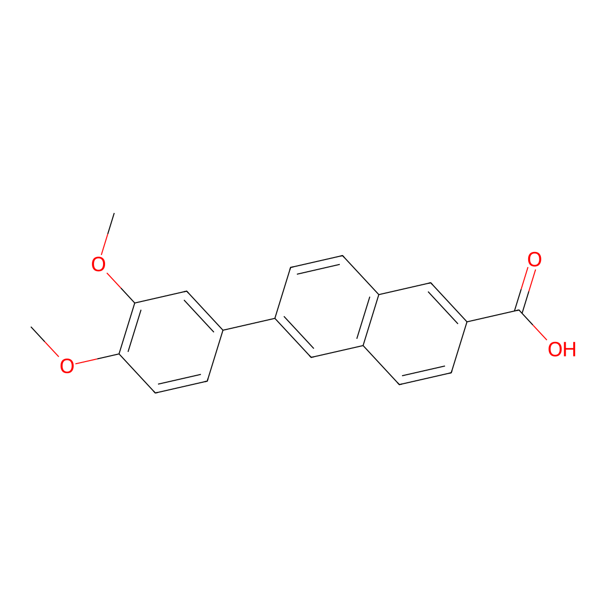 6-(3,4-Dimethoxy-phenyl)-naphthalene-2-carboxylic acid molecular structure, CAS 106685-36-3