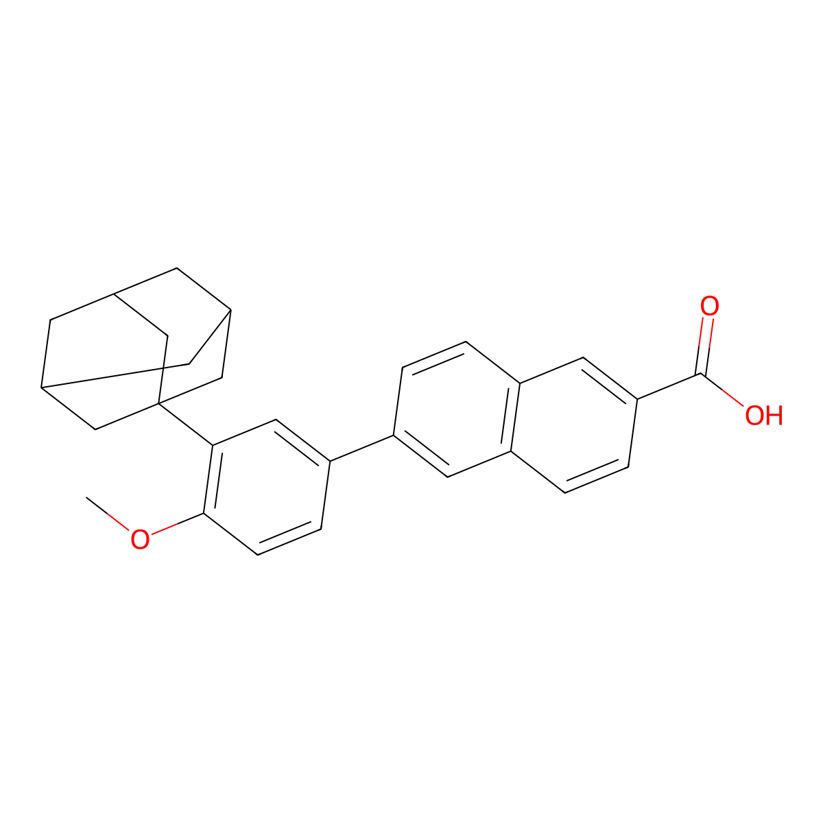 Adapalene molecular structure, CAS 106685-40-9