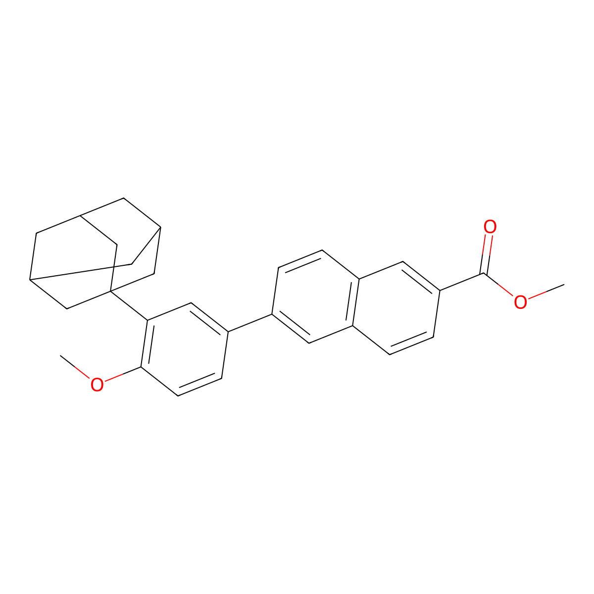 Adapalene methyl ester molecular structure, CAS 106685-41-0