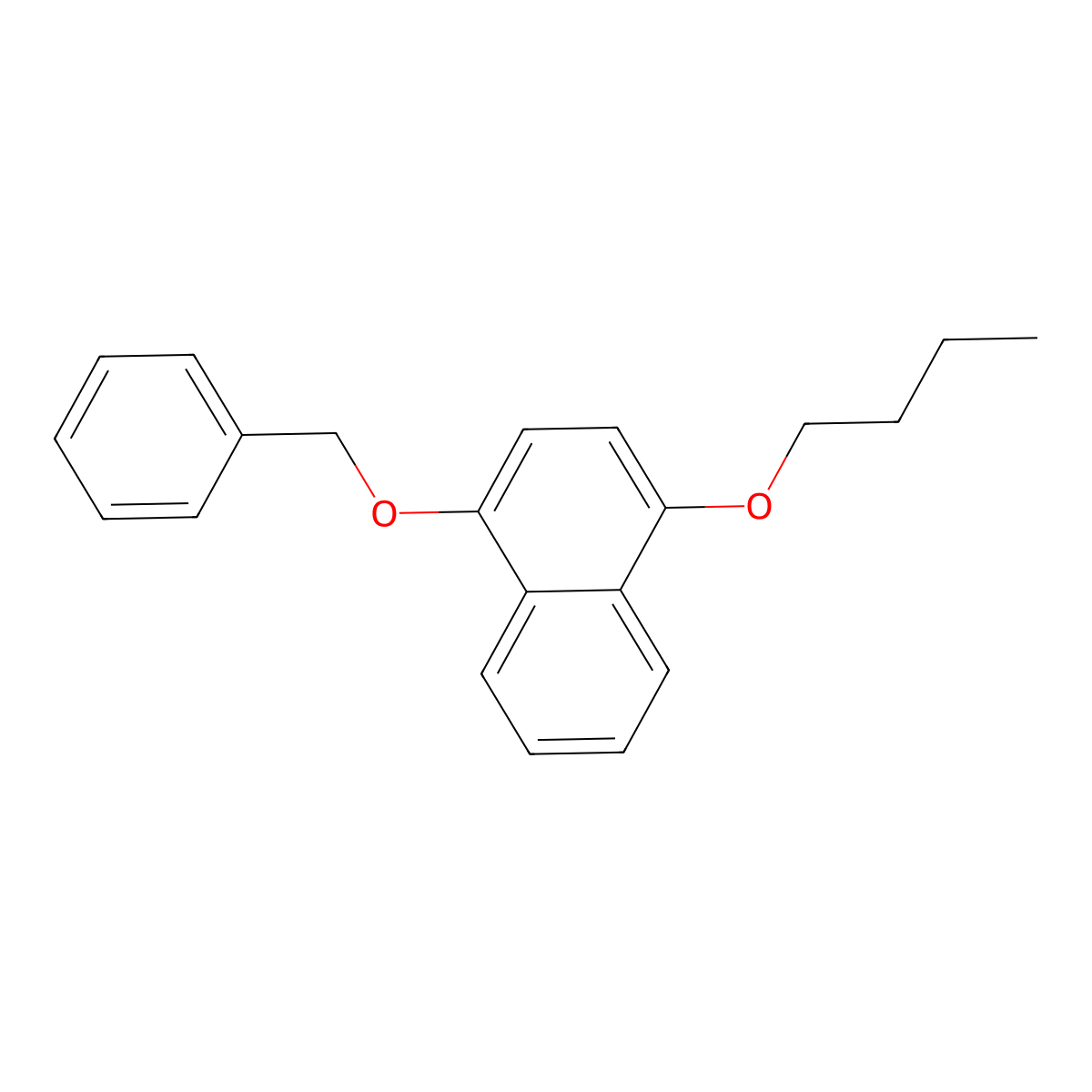 Naphthalene, 1-butoxy-4-(phenylmethoxy)- molecular structure, CAS 106687-02-9